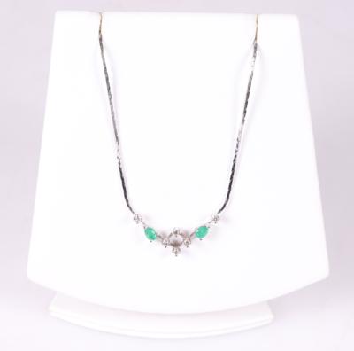 Brillant Smaragd Collier - Schmuck und Uhren