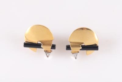 Moderne Onyx Ohrstecker - Schmuck und Uhren