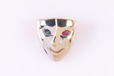 Farbstein Diamant Anhänger "Maske" - Klenoty a Hodinky