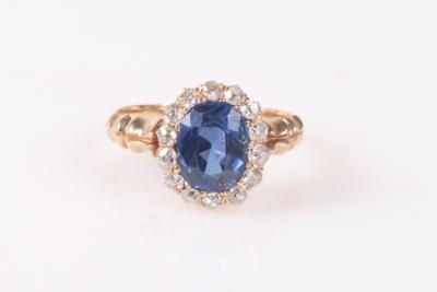 Saphir Diamant Ring - Klenoty a Hodinky