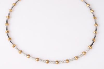 Brillant Collier zus. ca. 0,80 ct - Jewellery and watches