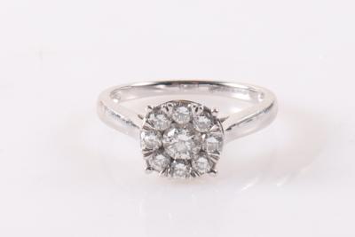 Brillant Damenring zus. 0,75 ct (graviert) - Schmuck und Uhren