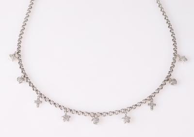 Brillant Collier zus. 0,37 ct (graviert) - Schmuck und Uhren