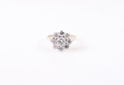 Brillant Damenring zus. 2,34 ct (grav.) "Blume" - Schmuck und Uhren