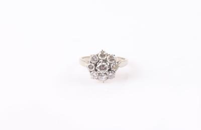 Brillant Damenring zus. ca. 1,00 ct "Blume" - Klenoty a Hodinky