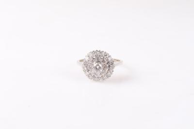 Brillant Damenring zus. ca. 1,00 ct "Blume" - Klenoty a Hodinky