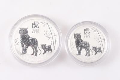 Konvolut Silbermünzen "Tiger"(2) - Klenoty a Hodinky