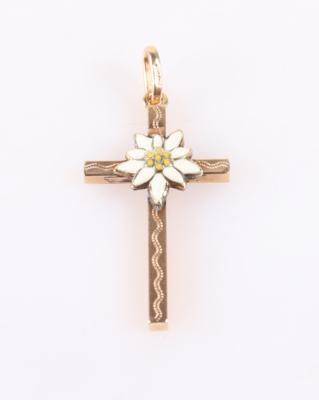 Anhänger "Kreuz mit Edelweiss" - Schmuck und Uhren