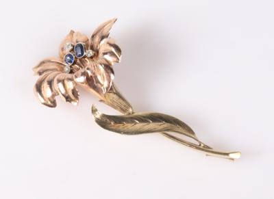 Diamant Saphir Brosche "Blume" - Gioielli e orologi