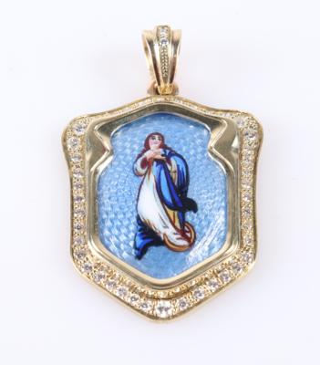 Brillant Diamant Anhänger "Hl. Maria" - Frühlingsauktion I Schmuck und Uhren