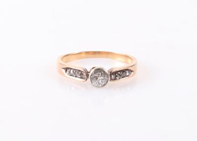 Diamant Damenring zus. ca. 0,30 ct - Jewellery and watches