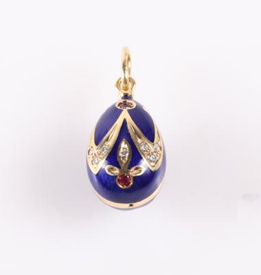 Faberge by Viktor Mayer Email Brillant Anhänger "Ei" - Jewellery and watches