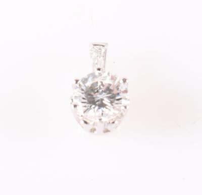 Brillant Diamant Anhänger zus. ca. 0,65 ct - Klenoty a Hodinky