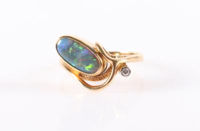 Opal Brillant Damenring - Klenoty a Hodinky