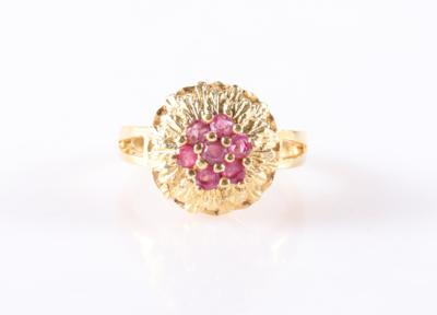 Rubin Damenring "Blume" - Jewellery and watches