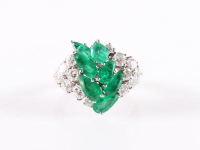 Smaragd Brillant Damenring - Frühlingsauktion II Schmuck und Uhren