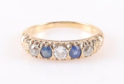 Diamant Saphir Damenring - Šperky a hodinky
