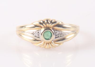 Smaragd Diamant Damenring - Schmuck und Uhren