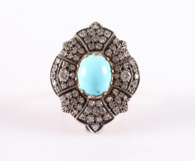 Diamant Türkis Damenring - Jewellery and watches