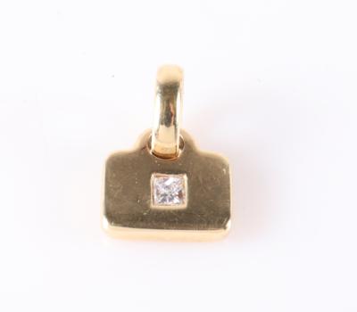Massiver Diamant Anhänger ca. 0,35 ct - Jewellery and watches