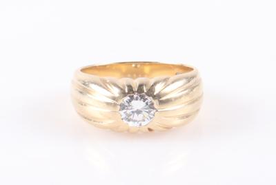 Brillantsolitär Ring 0,58 ct (graviert) - Jewellery and watches