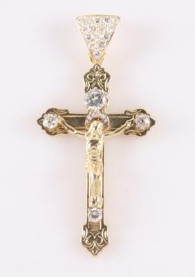 Brillant Kreuzanhänger zus. ca. 1,40 ct - Jewellery and watches