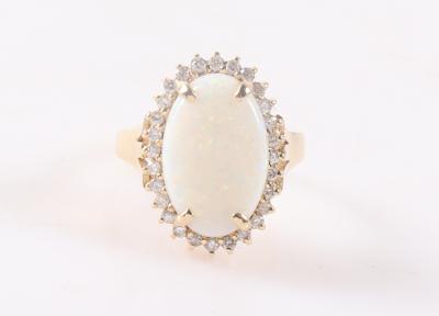 Opal Brillant Damenring - Schmuck und Uhren