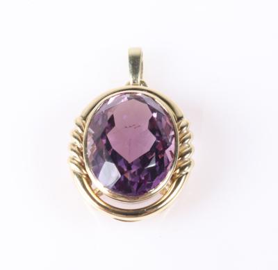 Amethyst Anhänger - Herbstauktion Schmuck und Uhren