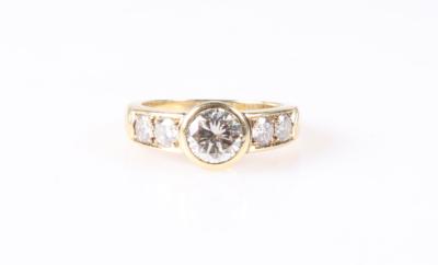 Brillant Damenring zus. ca. 1,30 ct - Jewellery and watches