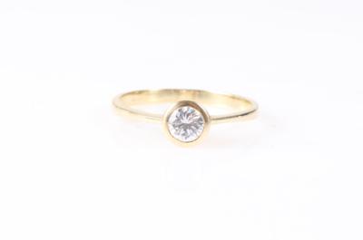 Brillantsolitärring 0,50 ct (graviert) - Klenoty a Hodinky