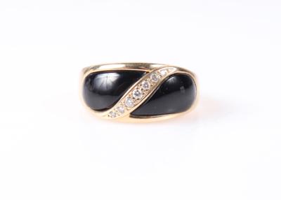 Onyx Brillant Damenring - Herbstauktion Schmuck und Uhren