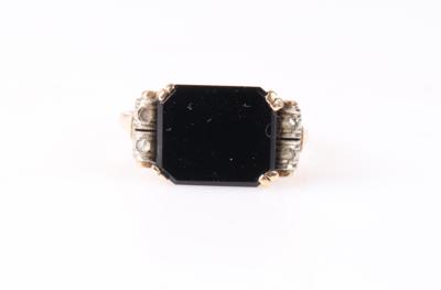 Onyx Diamant Ring - Herbstauktion Schmuck und Uhren