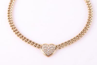 Brillant Collier "Herz" zus. ca. 1,90 ct - Schmuck und Uhren