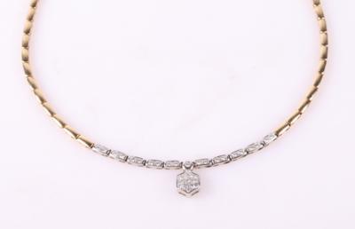 Brillant Collier zus. ca. 0,70 ct - Klenoty a Hodinky