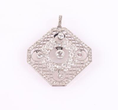 Brillant/Diamant Anhänger zus. ca. 1,30 ct - Schmuck und Uhren