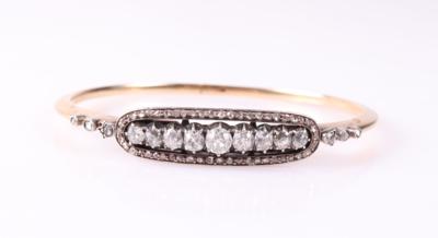 Brillant/Diamant Armreif/ Brosche um 1900 zus. ca.2,00 ct - Jewellery and watches