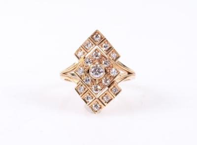 Brillant/Diamant Damenring zus. ca. 0,55 ct - Klenoty a Hodinky