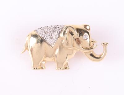 Diamant Anhänger "Elefant" - Schmuck und Uhren