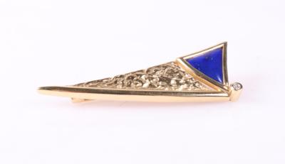 Moderne Lapis Lazuli (beh.) Brillant Brosche - Jewellery and watches