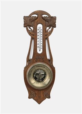 Thermometer mit Barometer - Arte e antiquariato