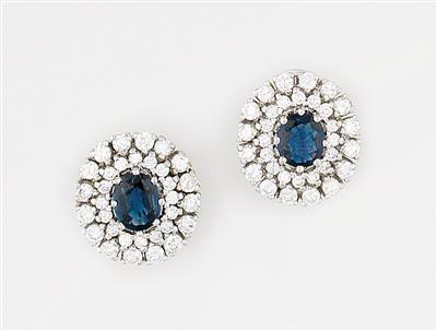 Brillant Saphir Ohrclips - Jewellery
