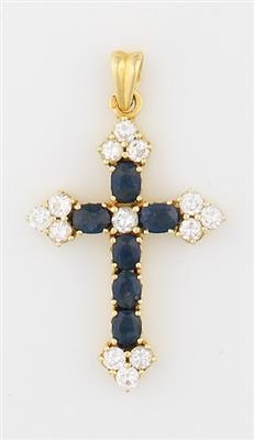 Brillant Saphir Kreuz - Jewellery