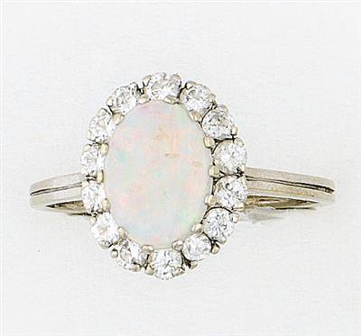 Opal Brillant Damenring - Klenoty