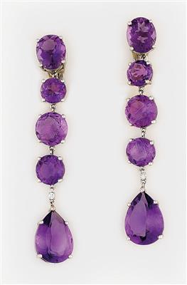 Amethyst Ohrclipsgehänge - Jewellery