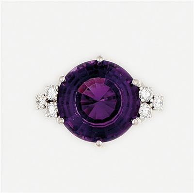 Brillant Amethyst Damenring - Schmuck