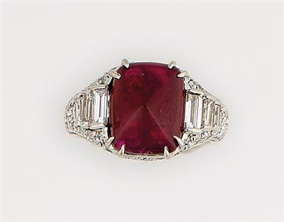 Rubin Diamant Brillant Damenring - Klenoty