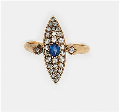 Saphir Diamant Damenring - Klenoty