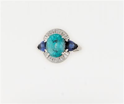 Diamant Saphir Damenring blauer Zirkon - Jewellery