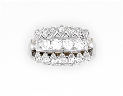 Altschliffbrillant Diamantring zus. ca. 0,95 ct - Schmuck und Uhren