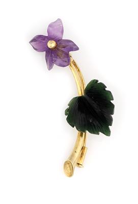 Blumenbrosche "Veilchen" - Schmuck und Uhren